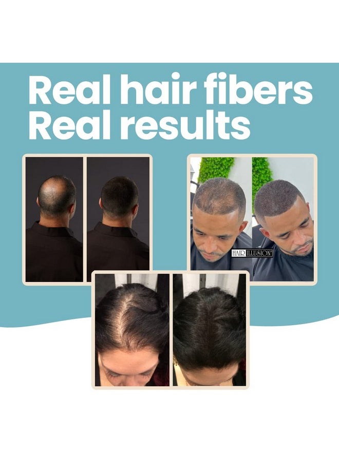 hair illusion - Black Real Hair Fibers For Thinning Hair 100% Natural Texture Non Synthetic Hair Fibers Bald Spot Cover Up For Women & Men 38 Gram - Image 1