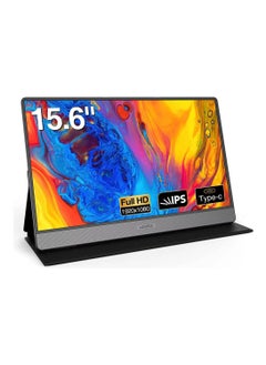 KOORUI 15.6 inch Portable Monitor 1080P FHD USB-C Laptop Monitor HDMI Computer Display IPS Gaming Monitor w/Premium Smart Cover & Speakers, External Monitor for Laptop/PC/Mac/Phone, 15B1  - Image 1