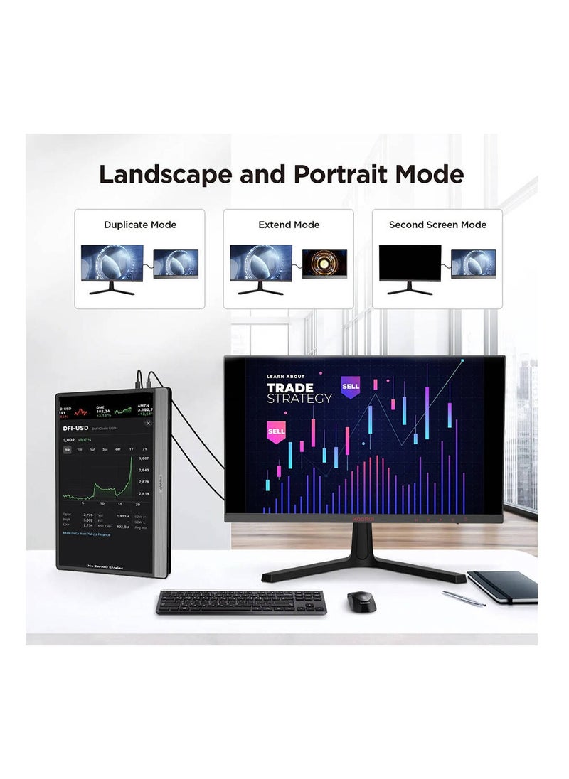 KOORUI - 15.6 inch Portable Monitor 1080P FHD USB-C Laptop Monitor HDMI Computer Display IPS Gaming Monitor w/Premium Smart Cover & Speakers, External Monitor for Laptop/PC/Mac/Phone, 15B1 - Image 1
