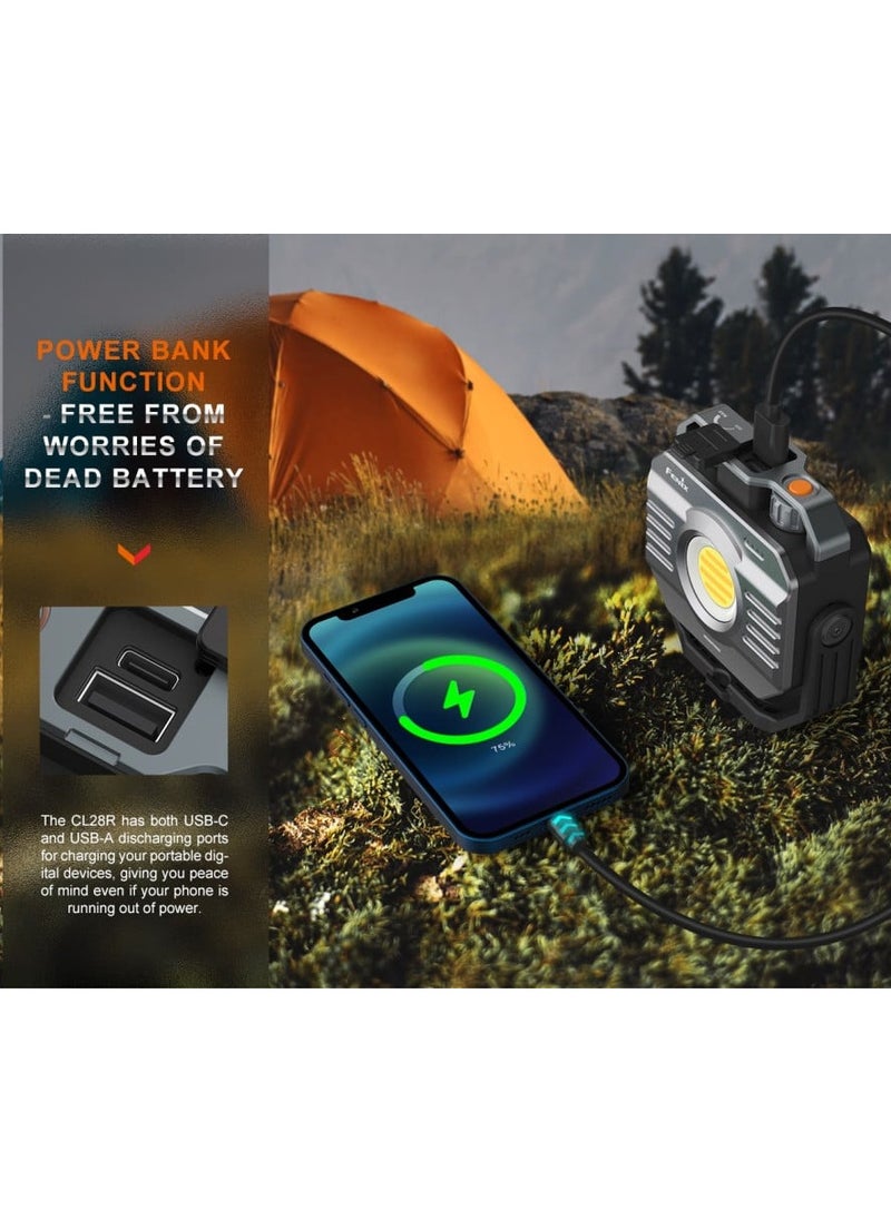 fenix - CL28R camping and hiking flashlight, 2000 lumens, rechargeable via Type-C port and another port to charge devices from - Image 1