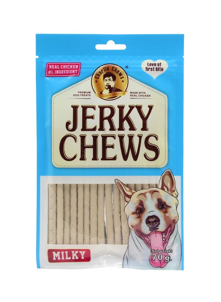 Generic Charlie Jerky Chews Chicken and Milky Dog Treats, Puppy and Dog Treats 2 x 70grams  - Image 2
