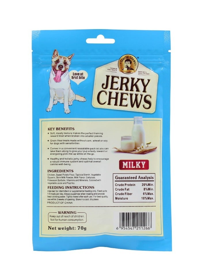 Generic Charlie Jerky Chews Chicken and Milky Dog Treats, Puppy and Dog Treats 2 x 70grams  - Image 3