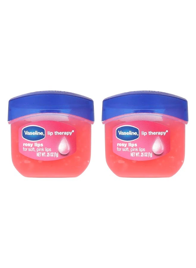 Vaseline, Lip Therapy®, Rosy Lips, 2 Pack, 0.25 oz (7 g) Each - Image 1