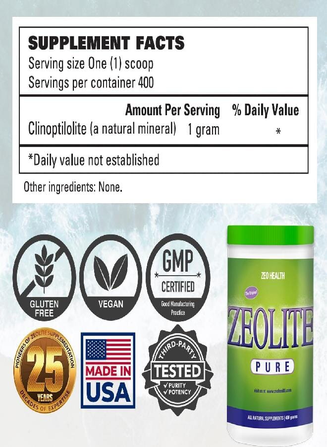 Full Body Detox Cleanse Supports Energy Gut Health Mental Clarity And Optimal Inflammation Response the Original Zeolite Powder 400 Servings