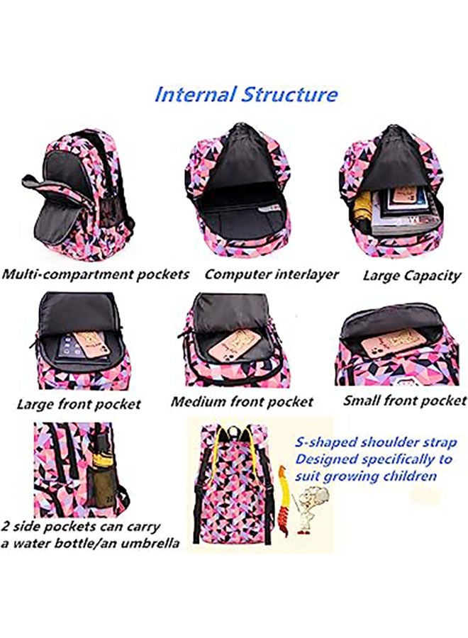 Arabest Kids School bag With Lunch Bag and Pencil Case Elementary School Backpacks for Teen Girls 3 in 1 Backpack Sets - Image 4