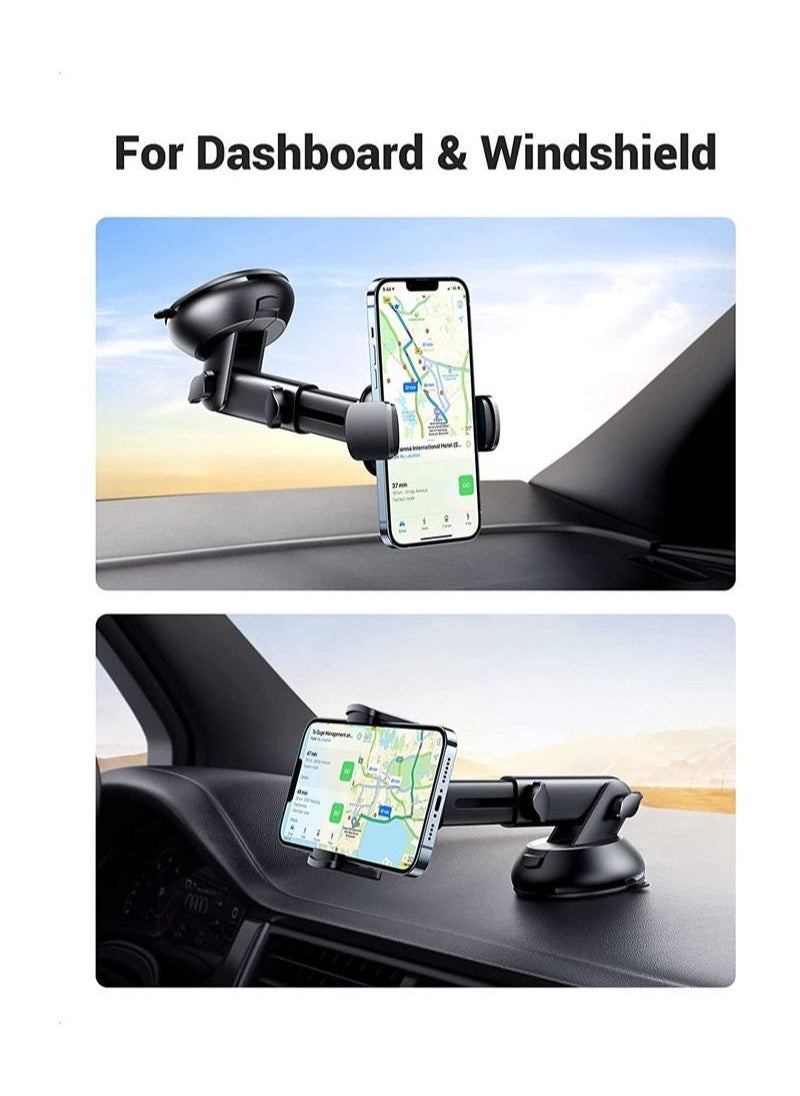 Generic - Car Phone Holder Dashboard Car Mount Windshield Cradle Strong Suction Compatible with iPhone 13 Pro,13 Pro Max,13,13 mini, iPhone 12 pro max,11 Pro Max Xs Max X XR, Galaxy S10+, LG G8X,and More - Image 1