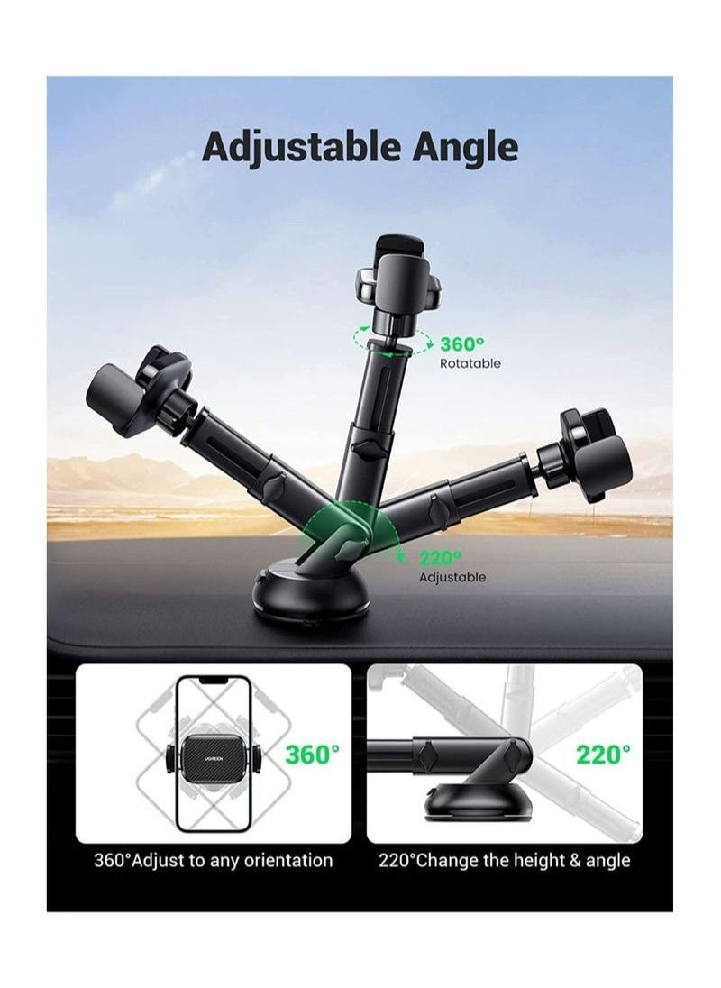 Generic - Car Phone Holder Dashboard Car Mount Windshield Cradle Strong Suction Compatible with iPhone 13 Pro,13 Pro Max,13,13 mini, iPhone 12 pro max,11 Pro Max Xs Max X XR, Galaxy S10+, LG G8X,and More - Image 1