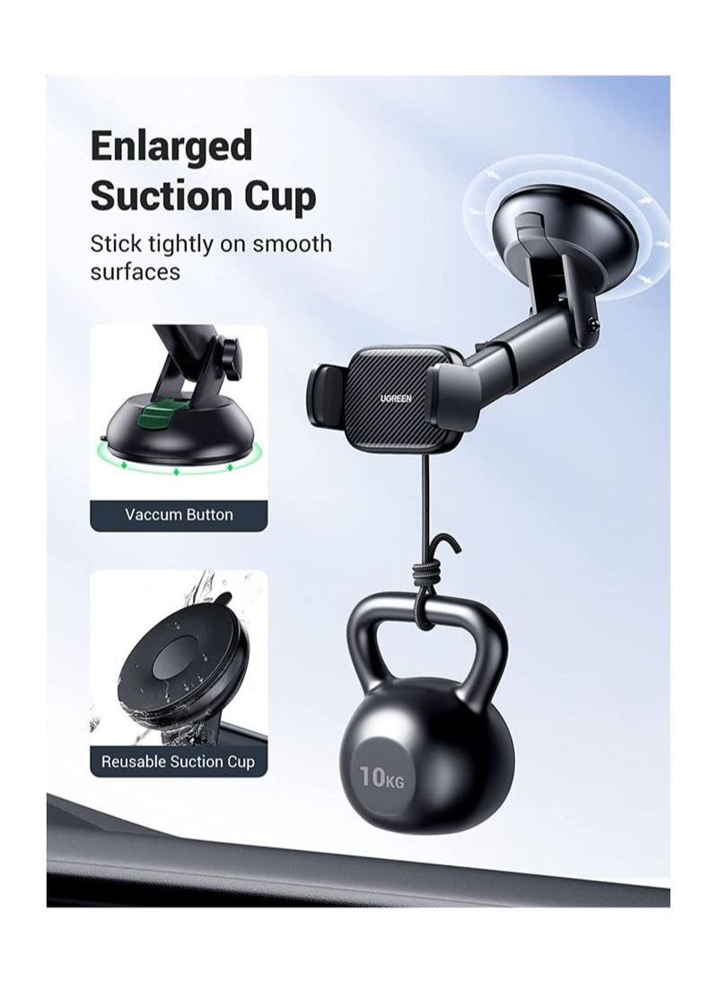 Generic - Car Phone Holder Dashboard Car Mount Windshield Cradle Strong Suction Compatible with iPhone 13 Pro,13 Pro Max,13,13 mini, iPhone 12 pro max,11 Pro Max Xs Max X XR, Galaxy S10+, LG G8X,and More - Image 1