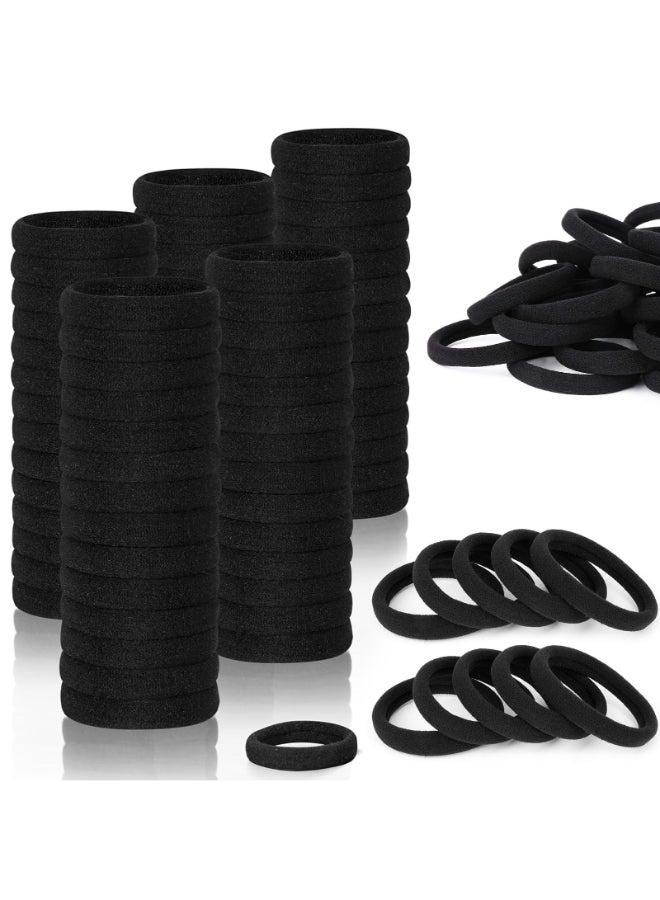 MISSJOJIAY Hair Ties for Girls Elastic Hair Tie 200 PCS Black Soft for Medium Hair Hair Accessories for Women Perfect for Long Lasting Braids Ponytails and More Pain Free Hair Ponytail Holders Hair Elastic Band - Image 2
