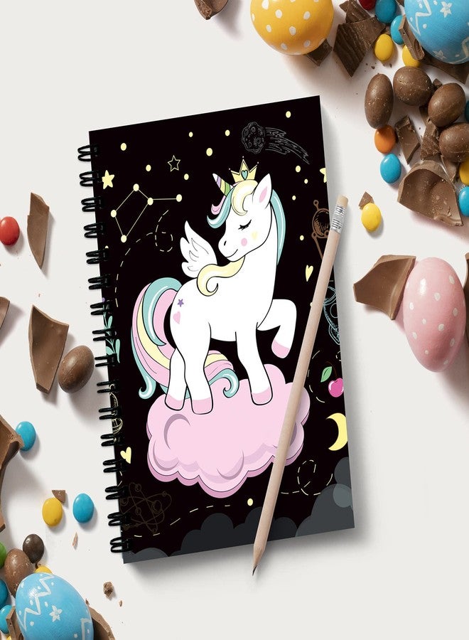 Vprint Quality Unruled Diary Notebook Drawing Pad Planner A5 Size,100 GSM 160 Pages(White Unicorn) - Image 1