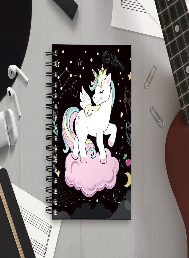 Vprint Quality Unruled Diary Notebook Drawing Pad Planner A5 Size,100 GSM 160 Pages(White Unicorn) - Image 2