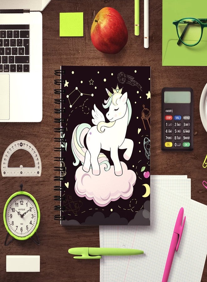 Vprint Quality Unruled Diary Notebook Drawing Pad Planner A5 Size,100 GSM 160 Pages(White Unicorn) - Image 3