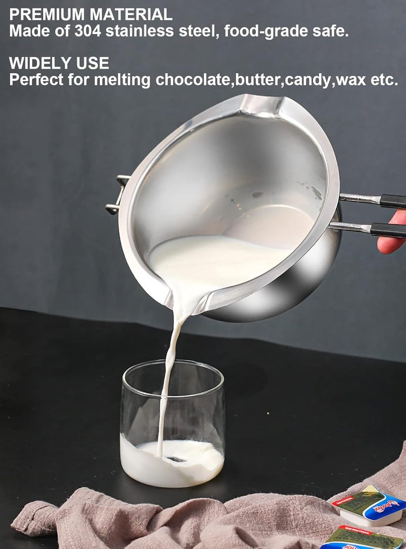 SONGZIMING Double Boiler Pot 1200ML/1.1QT, Stainless Steel Chocolate Melting Pot for Melting Chocolate, Candy, Candle, Soap, Wax - Image 5