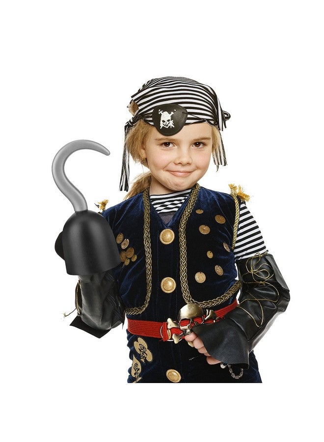Threan 4 Pcs Large Pirate Hook Captain Hand Plastic Captain Hook Costume Accessories For Halloween Supplies(Black Style) - Image 4