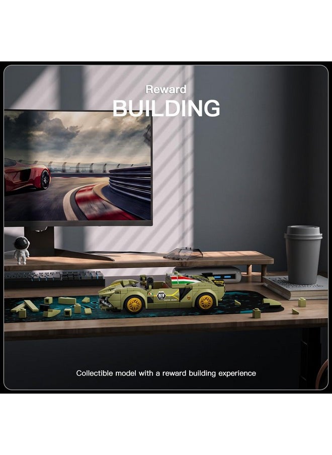 mould king Mould King Speed Champion Sina Super Car Building Sets with Display Case,27003 Model Car Kits Sports Car Building Blocks, Cool Simulation Cockpit Race Car Building Kits for Adults Kids 8+(333 PCS)  - Image 4