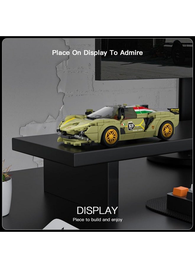 mould king Mould King Speed Champion Sina Super Car Building Sets with Display Case,27003 Model Car Kits Sports Car Building Blocks, Cool Simulation Cockpit Race Car Building Kits for Adults Kids 8+(333 PCS)  - Image 3