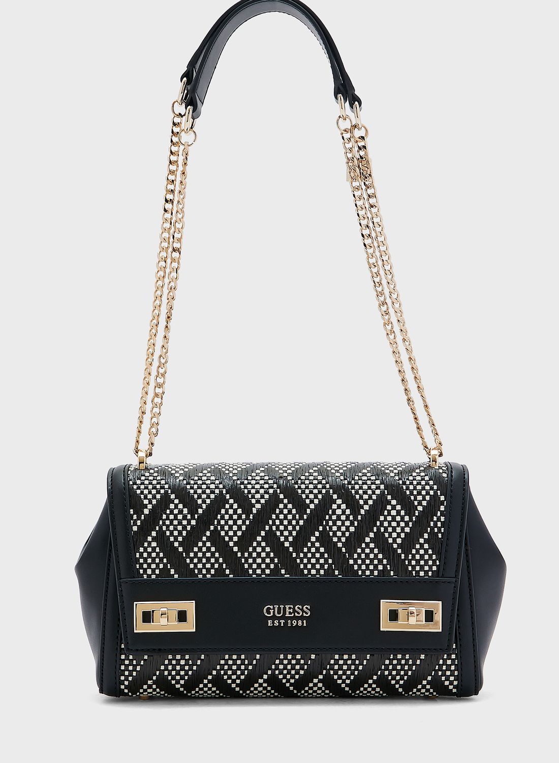 Buy Guess Black Katey Mini Satchel Bag for Women in Bahrain