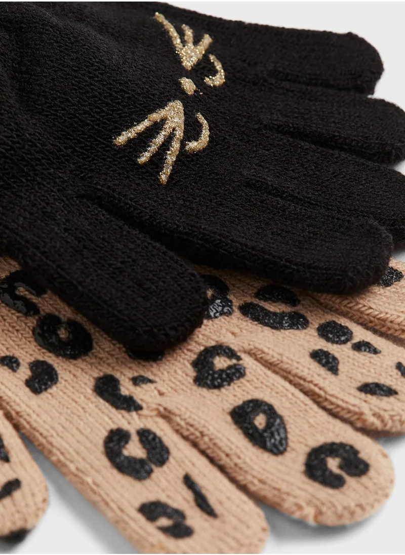 H&M Kids 2 Pack Assorted Gloves