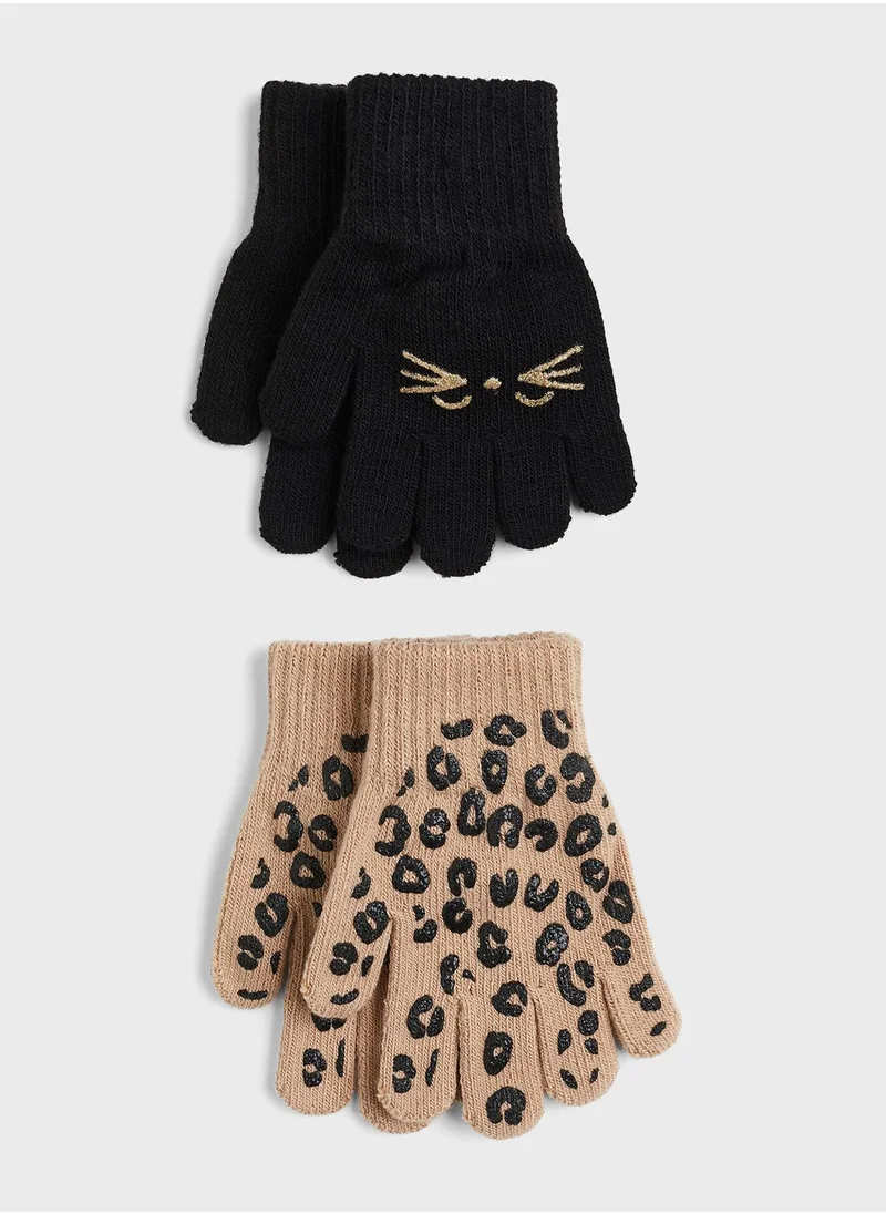 H&M Kids 2 Pack Assorted Gloves