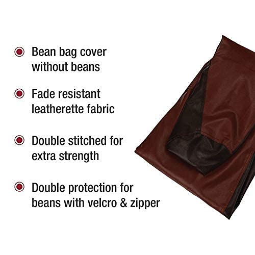 SATTVA Classy.Elegant.Stylish Sattva Classic XXL Bean Bag Cover Without Beans Brown Tan  - Image 4