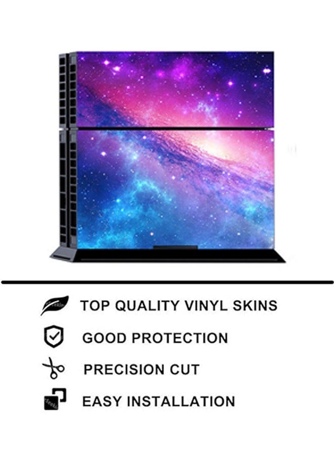 Sony PS4 Console Controller Skins Set, Skin Wrap Decal Sticker Sony PS4 ConsoleDualshock Controller, Protective Film Sticker for PS4 Starry Sky Theme, Vinyl Cover Sticker (Not PS4 Slim/Not PS4 Pro) - Image 3