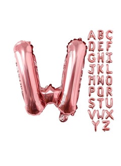 Party with Emma Rose Gold Letter A to Z Balloons 32 inch Large Alphabet Balloons Rose Gold Helium Foil Letter Balloon Banner for Birthday Party Anniversary Wedding Decoration (Rose Gold-W)  - Image 1