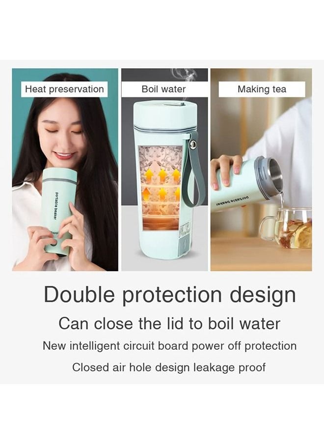 MIXDE Portable Electric Kettle for Boiling Water 350ML Travel Beaker Tea Kettle Hot Water Boiler for Making Tea Coffee  - Image 3