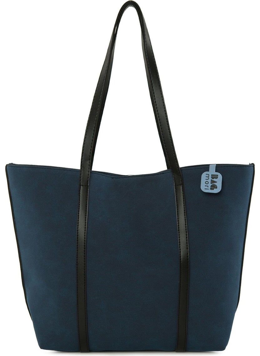 Large Nubuck Bag with Leather Strap - Navy Blue - pzsku/Z031A2402817FCE3C896EZ/45/_/1725792114/2e50756a-7c17-46e8-9f06-88b4950cdf85