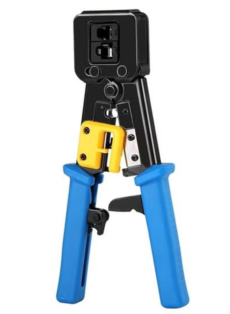 Professional RJ45 Crimping Tool All-in-One Network Cable Crimper for Pass Through EZ Legacy RJ11 RJ12 RJ45 Connectors, CAT3 CAT5e CAT6 UTP STP Wire Stripper Cutter Tool - Image 1
