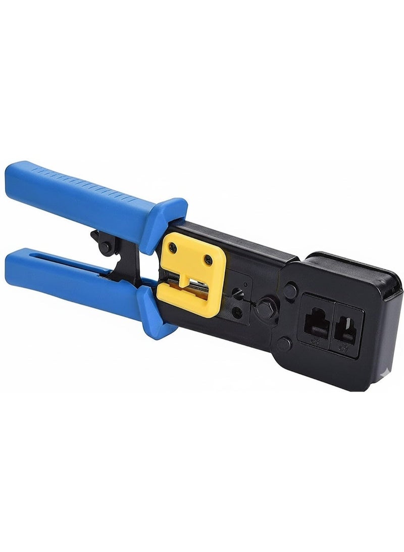 Professional RJ45 Crimping Tool All-in-One Network Cable Crimper for Pass Through EZ Legacy RJ11 RJ12 RJ45 Connectors, CAT3 CAT5e CAT6 UTP STP Wire Stripper Cutter Tool - Image 2