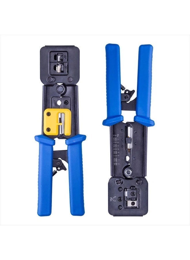 Professional RJ45 Crimping Tool All-in-One Network Cable Crimper for Pass Through EZ Legacy RJ11 RJ12 RJ45 Connectors, CAT3 CAT5e CAT6 UTP STP Wire Stripper Cutter Tool - Image 4