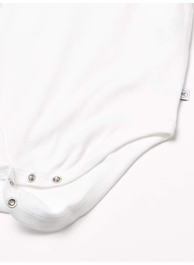 HonestBaby baby-boys 5-pack Long Sleeve Bodysuits One-piece 100% Organic Cotton for Infant Baby Boys Bright White  0-3 Months - Image 3