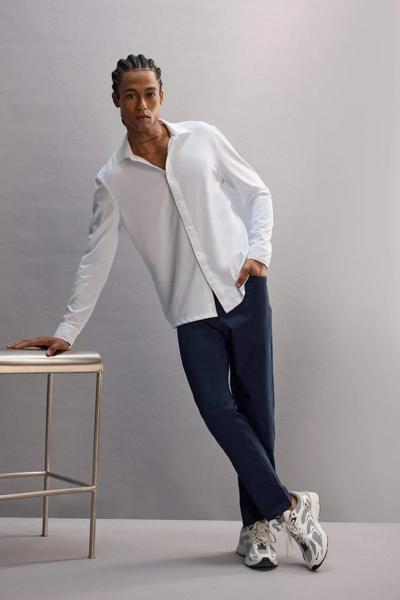 ديفاكتو DeFactoFit Slim Fit Standard Leg Woven Sports Trousers