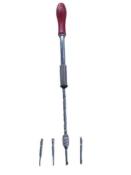 TMC Automatic Spiral Ratchet Screwdriver with 4 Bits Hand Tool | Anti-Slip Handle for Multipurpose Use  - Image 1