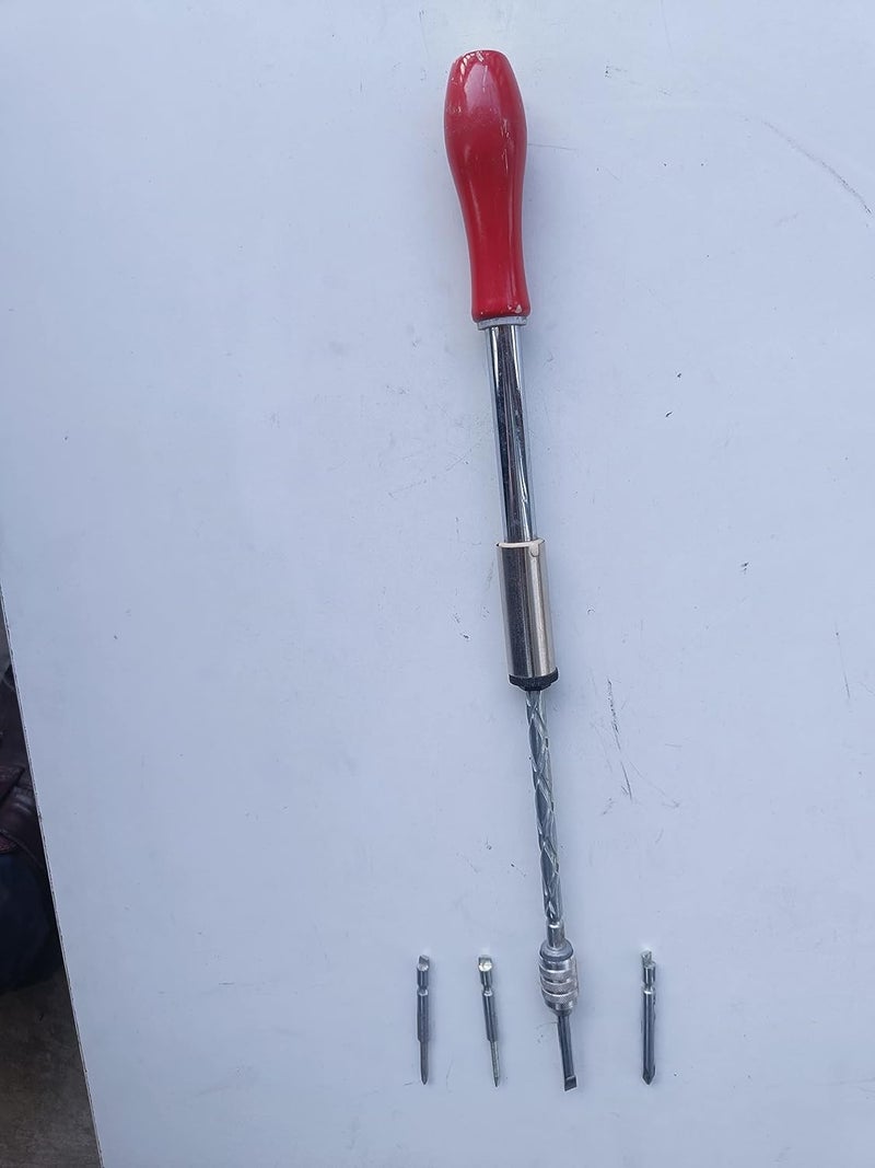 TMC Automatic Spiral Ratchet Screwdriver with 4 Bits Hand Tool | Anti-Slip Handle for Multipurpose Use  - Image 2