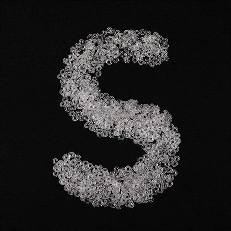 Mudder 300 Pieces Rubber Band S Clips Loom Band Clips Plastic Connectors Refills for Loom Bracelets (Clear) - Image 3