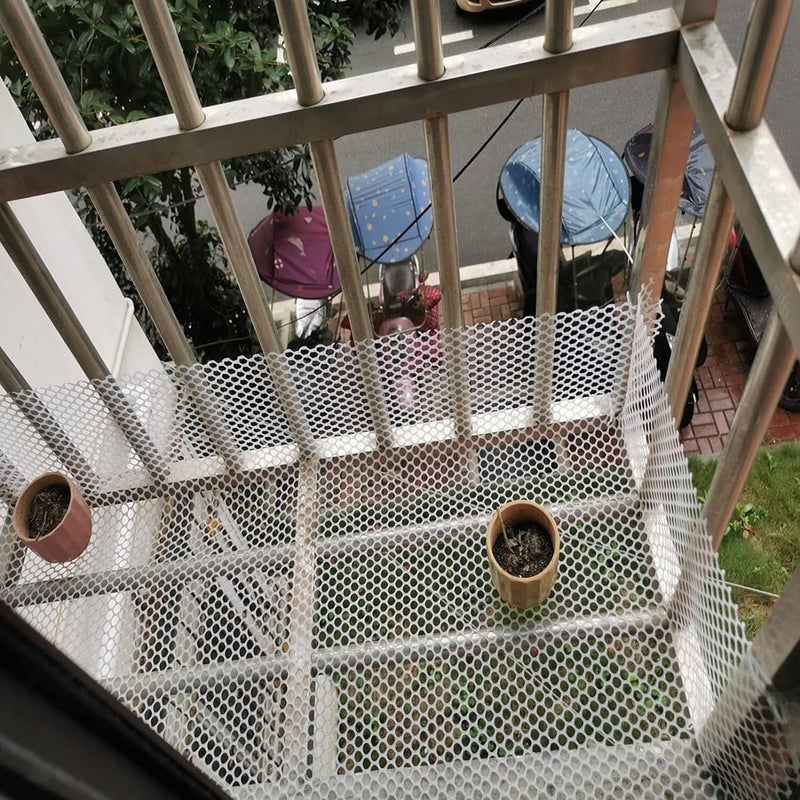 Balcony Privacy Network Plastic Garden Fencing Net Cuttable Durable Poultry Breeding Fence Safety Protective Net for Chicken(Clear-0.8cm,0.7mx10m) - Image 2
