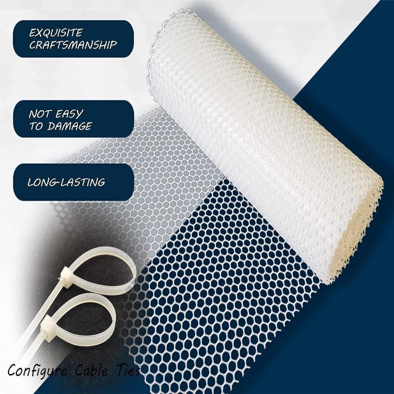 Balcony Privacy Network Plastic Garden Fencing Net Cuttable Durable Poultry Breeding Fence Safety Protective Net for Chicken(Clear-0.8cm,0.7mx10m) - Image 5
