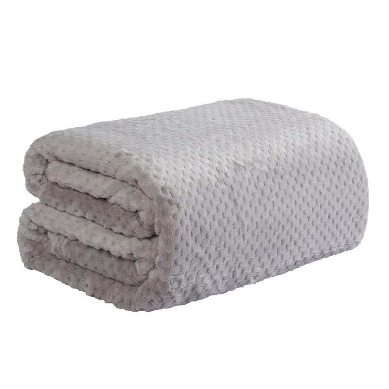 Dreamscene Fluffy Throw Blanket for Bed Soft Cosy Warm Honeycomb Waffle Mink Grey Throw for Sofa Lightweight Faux Fur Fleece Throws for Beds Double 150 x 200cm