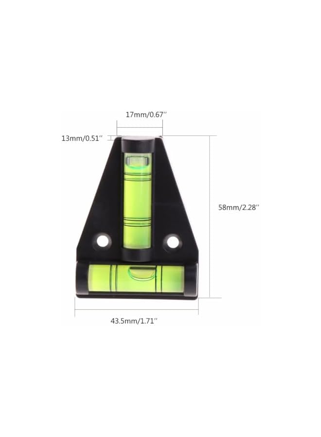 PROMASS promass 5 Pcs Small Spirit Level Set, Caravan Levelling Motorhome Gadget, Mini Level Spirit for Levelling Campervan RVs, Camper, Travel Trailer, Black  - Image 2