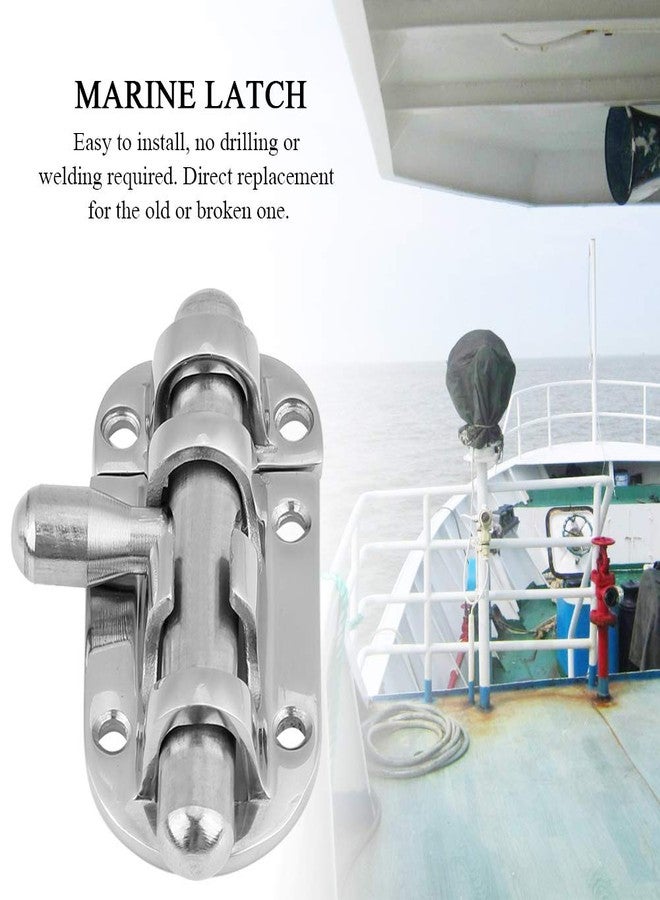 Acouto Boat Door Lock - 316 Stainless Steel - 60mm - Modern Style - Deadbolt - Boat Door & Window Security - Image 3