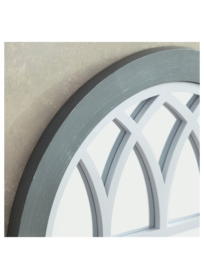 Home Box Meer Round Windowpane Mirror 50 x 2 x 50 cm  - Image 3