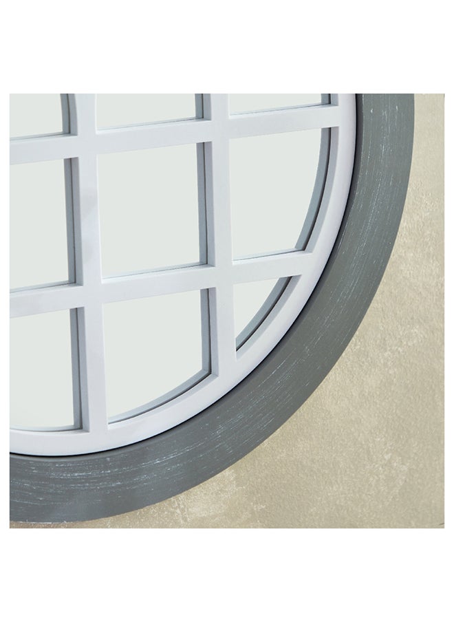Home Box Meer Round Windowpane Mirror 50 x 2 x 50 cm  - Image 4