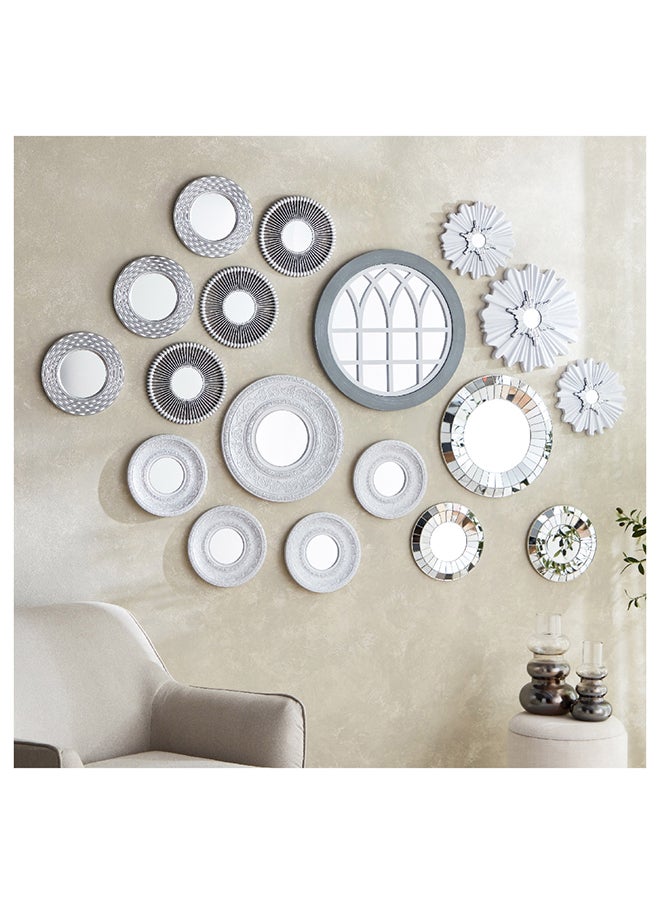 Home Box Meer Round Windowpane Mirror 50 x 2 x 50 cm  - Image 5