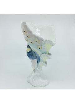 Wise Unicorn Peacock Figured Porcelain Decorative High Bowl | Coffee Table Decorative Object | Center Object  - Image 4