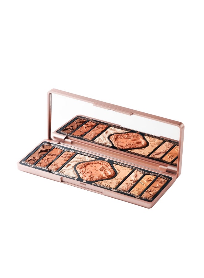 Florasis Floral Engraving Pheonix Makeup Palette | H02 Retro Brown | 12.8 grams - Image 2