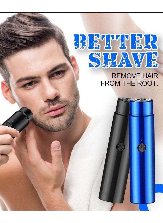 Generic Electric Shaver USB Charging Convenient Shaver Mini Compact (USB Data Cable+Cleaning Brush), Suitable For Travel, Office, And Outdoor Use (Black)  - Image 4