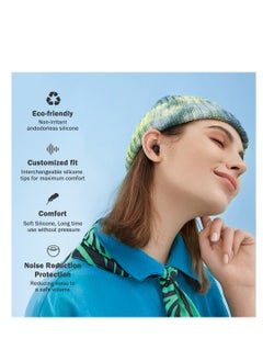 T NEWFUN High-Fidelity Reusable Earplugs | for Concerts Musicians Motorcycles Noise Sensitivity Conditions and More – 8 Ear Tips in XS, S, M, L – 26dB Noise Cancelling - black  - Image 5