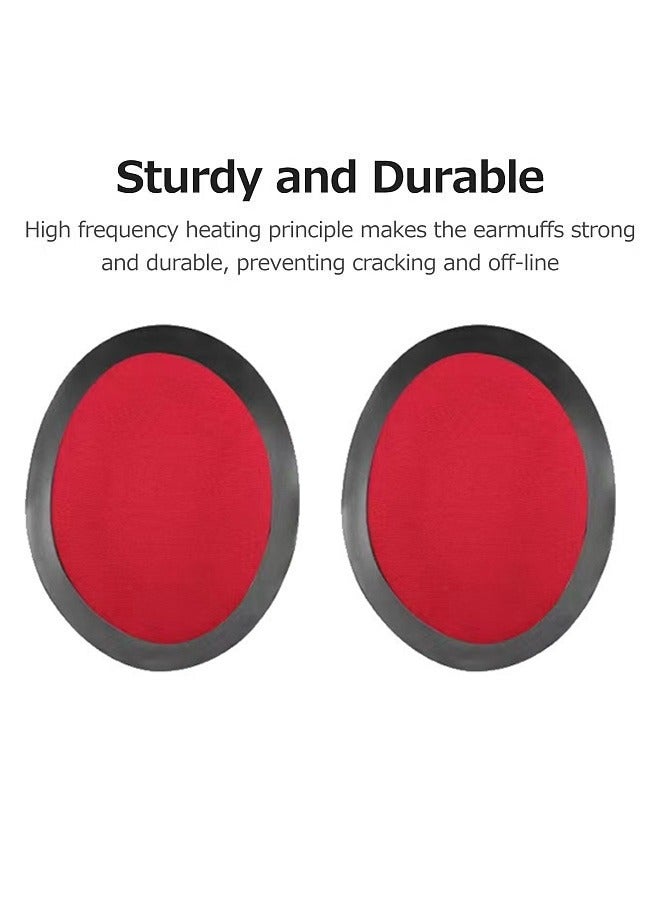 Headphone Cover, High Quality Headrest Replacement Breathable Ear Pads with Kingston HyperX Cloud II/III (Black) Earmuffs, HyperX Cloud 2/3 Ear Pads - Image 2
