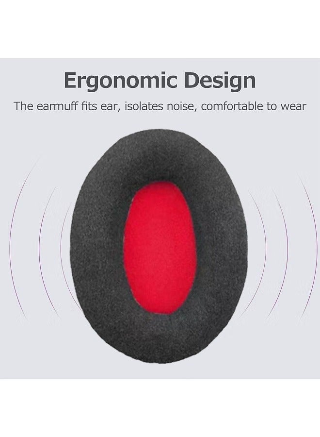 Headphone Cover, High Quality Headrest Replacement Breathable Ear Pads with Kingston HyperX Cloud II/III (Black) Earmuffs, HyperX Cloud 2/3 Ear Pads - Image 4
